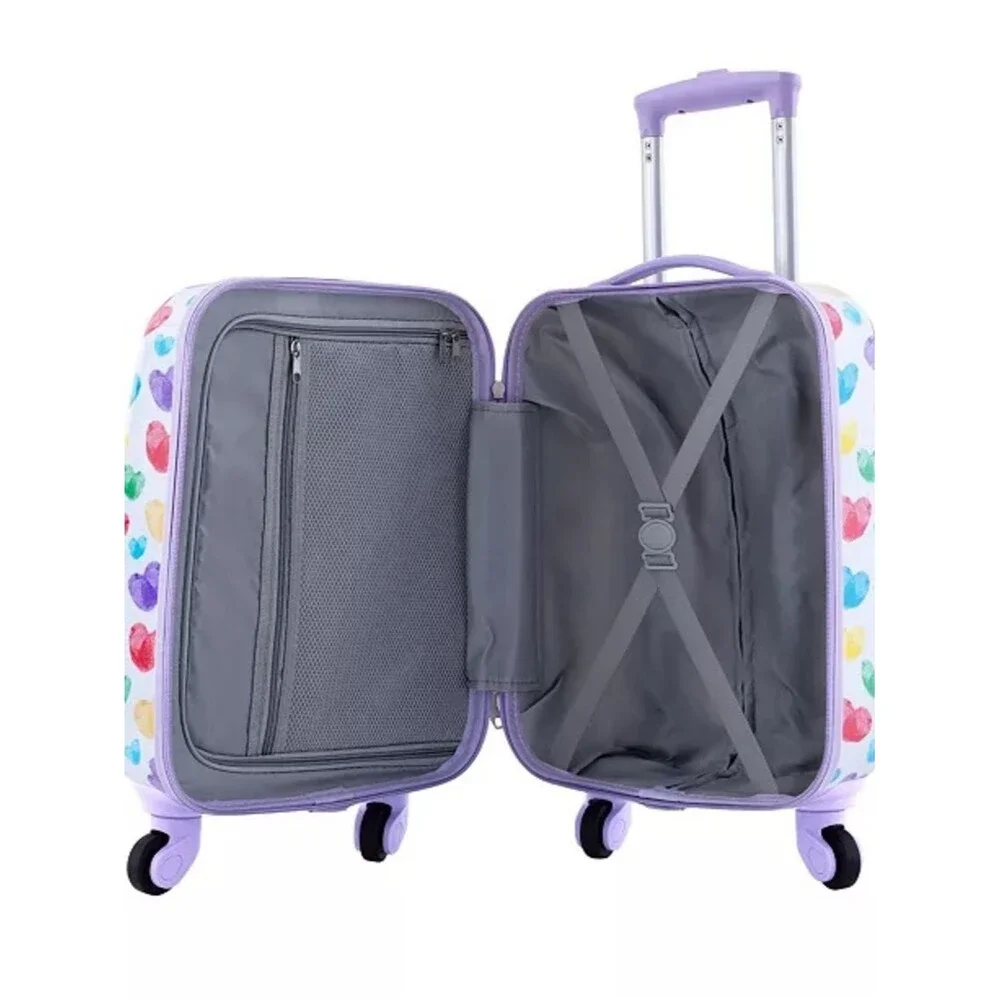 Travelers Club kids 5 piece luggage set Multicolor Heart Travel Set Lavender